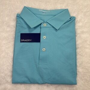 NEW B Draddy Sport Men's 'Cool' Golf Polo Shirt MED Lightweight & Breathable NWT
